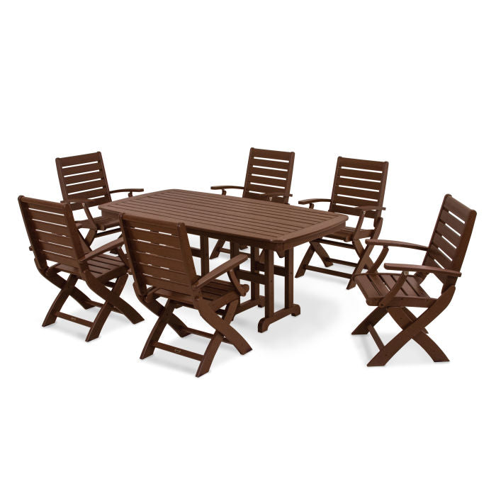 Polywood Signature Folding Chair 7-Piece Dining Set PWS151-1