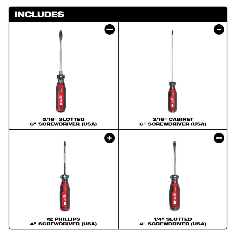 MW Cushion Grip Screwdriver 4pc Kit (USA) MT200-4 from MW