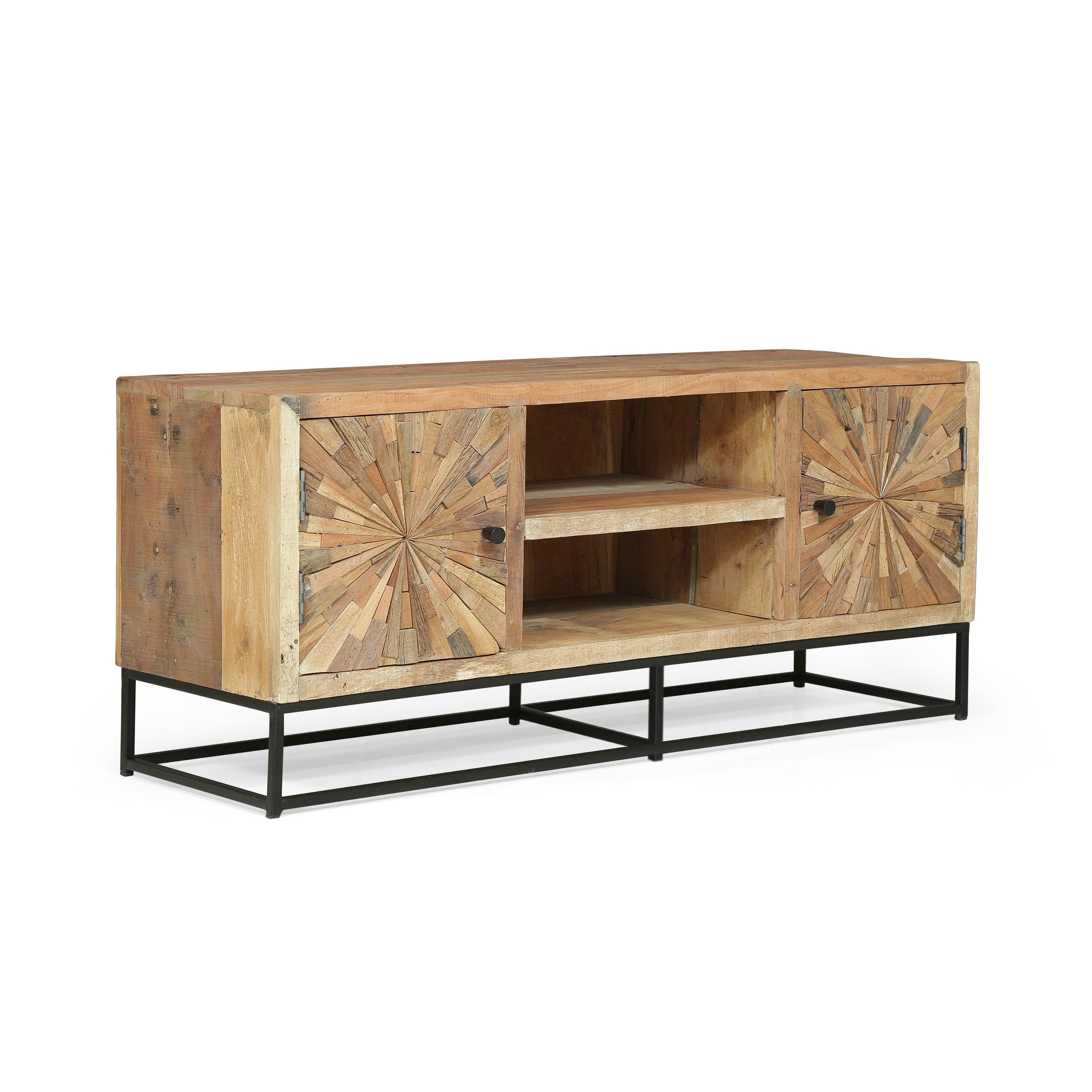 Kelci Boho Wooden TV Stand