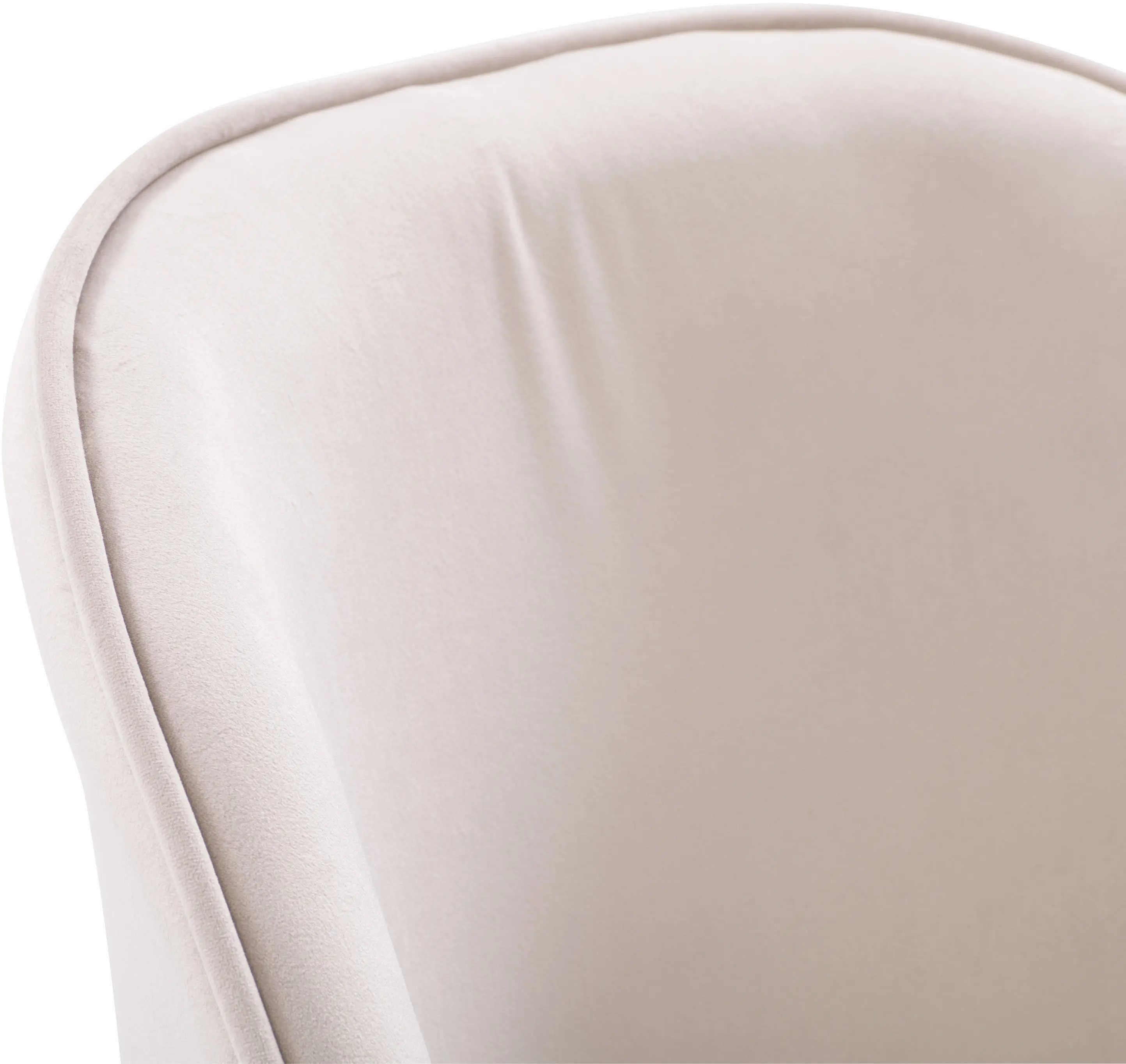 Ayla Beige Velvet Upholstered Side Chair