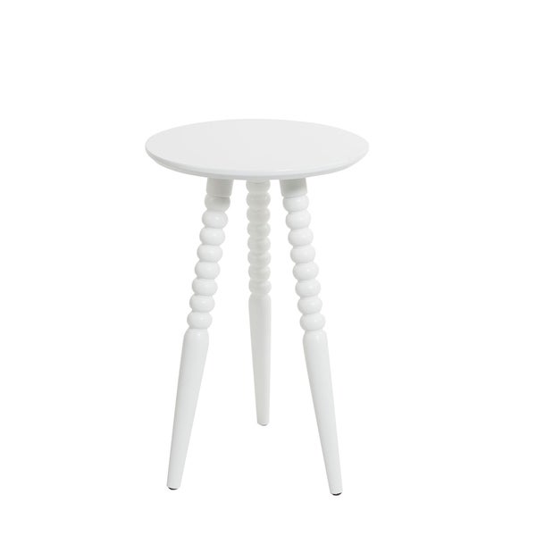 Silverwood Allison Round Accent Table with Detailed Legs