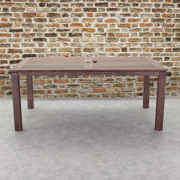 Courtyard Casual Bridgeport II dining table 72 x 39 Stained Eucalyptus Wood