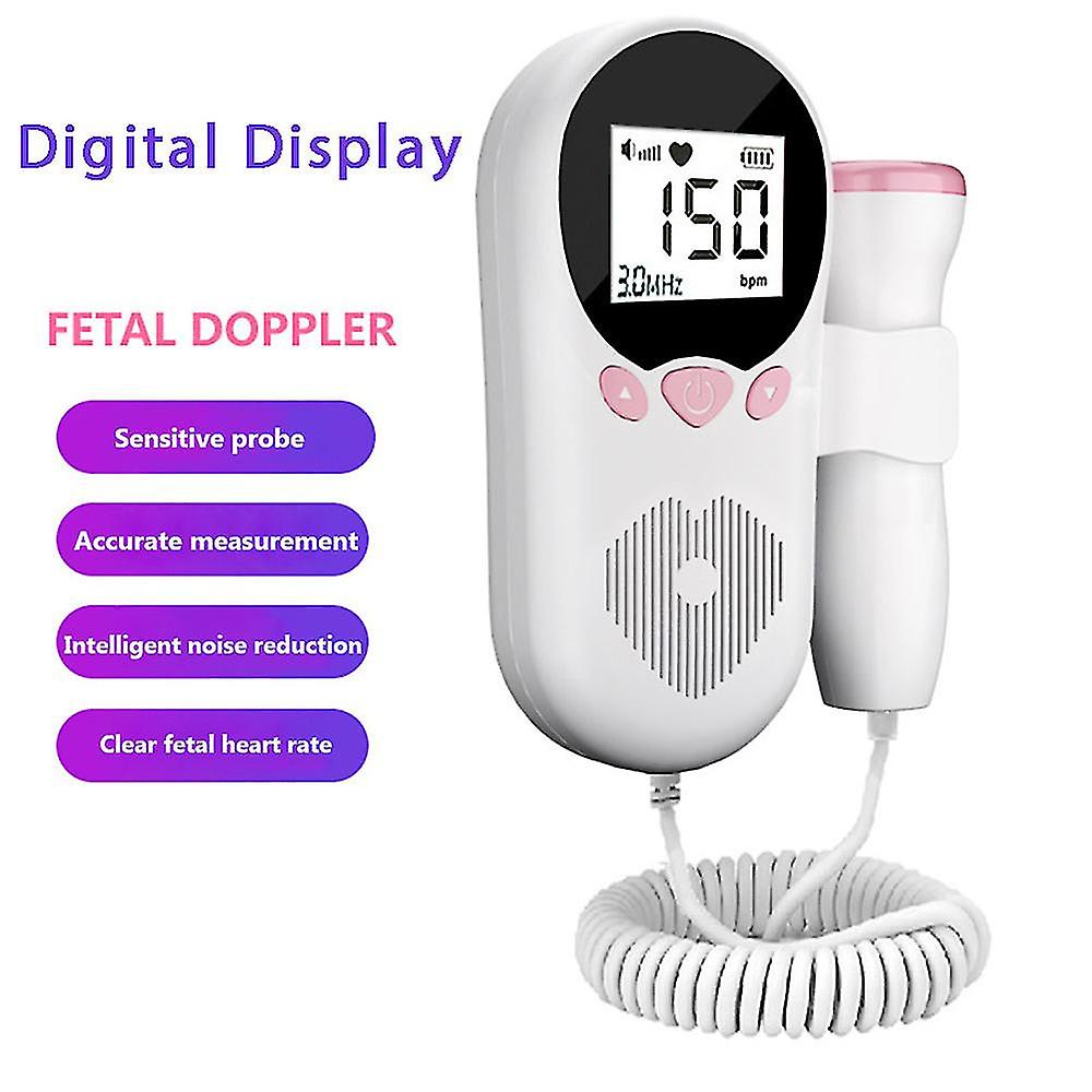 Ultrasound Doppler Fetal Heartbeat Prenatal Heart Rate Monitor Home Use (1pc)