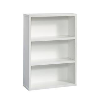 SAUDER 44.134 in. Soft White 3-Shelf Standard Bookcase 427263