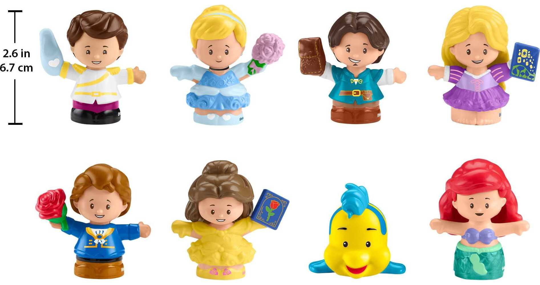 Little People Disney Princess Figure Set by Little People， 8 Toddler Toys