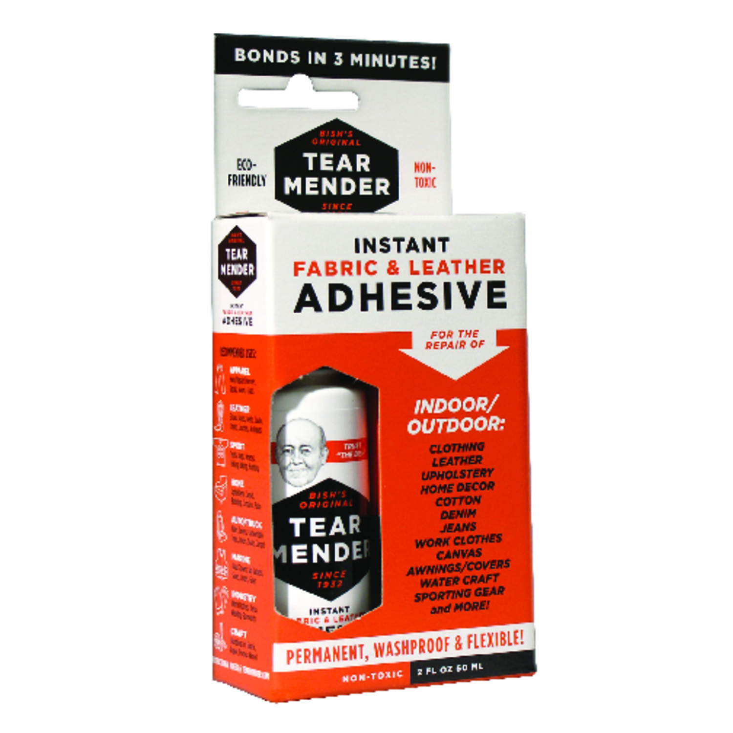 Tear Mender High Strength Liquid Fabric \u0026 Leather Adhesive 2 oz