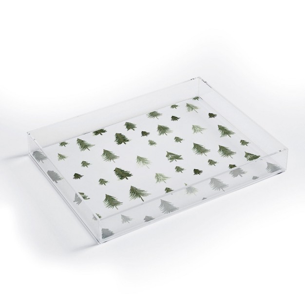 Gabriela Fuente Winter Forest Small Acrylic Tray Deny Designs