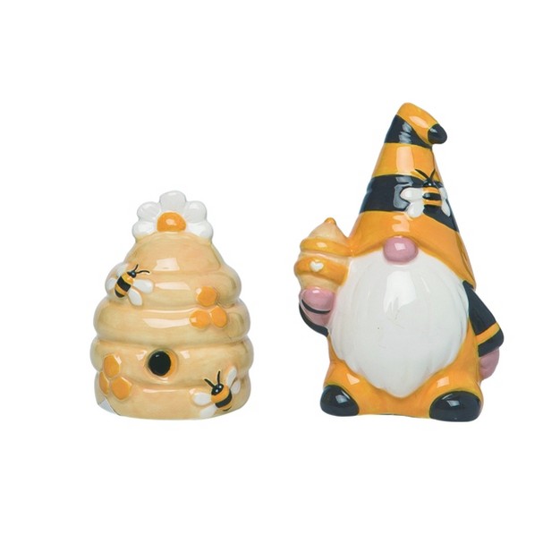 Transpac Dolomite 4 In Multicolor Spring Bee Gnome Salt And Pepper Shaker Set Of 2