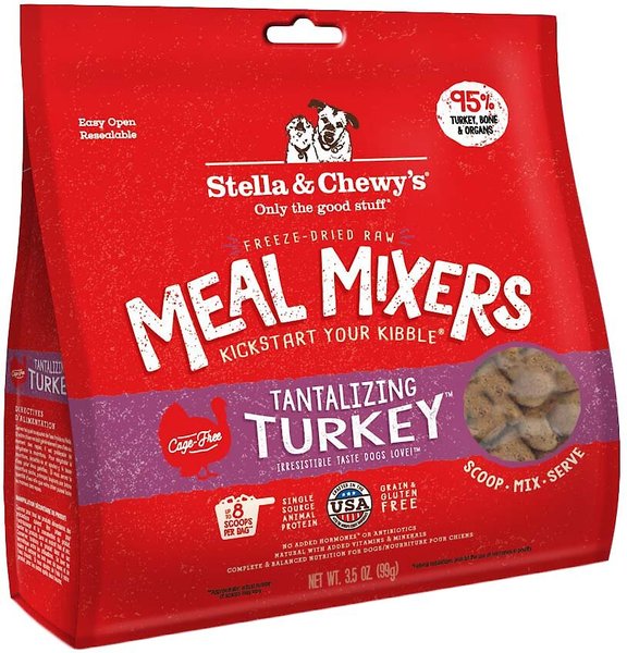 Stella and Chewy's Tantalizing Turkey Meal Mixers Freeze-Dried Raw Dog Food Topper