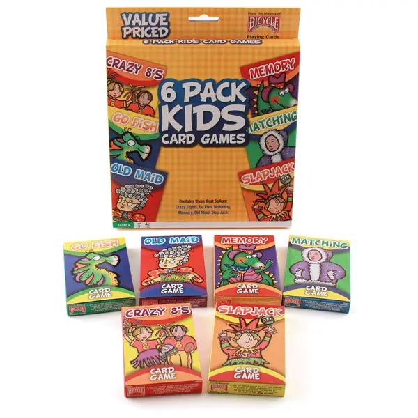 Bicycle 6-Pack Classic Kid's Card Games