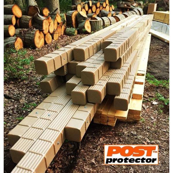 Post Protector 6 in. x 6 in. x 60 in. In-Ground Fence Post Decay Protection 6660R