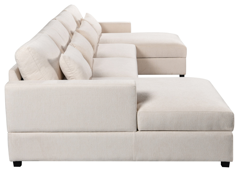 Spacious U Shape Sectional Sofa: Perfect for Relaxation and Storage   Contemporary   Sectional Sofas   by TATEUS LLC  Houzz