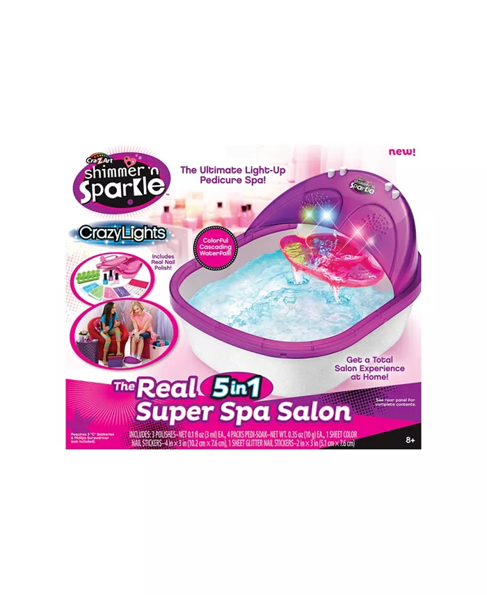 Style Me Up! Cra Z Art Shimmer N Sparkle Crazy Lights The Real 5 in 1 Super Spa Salon