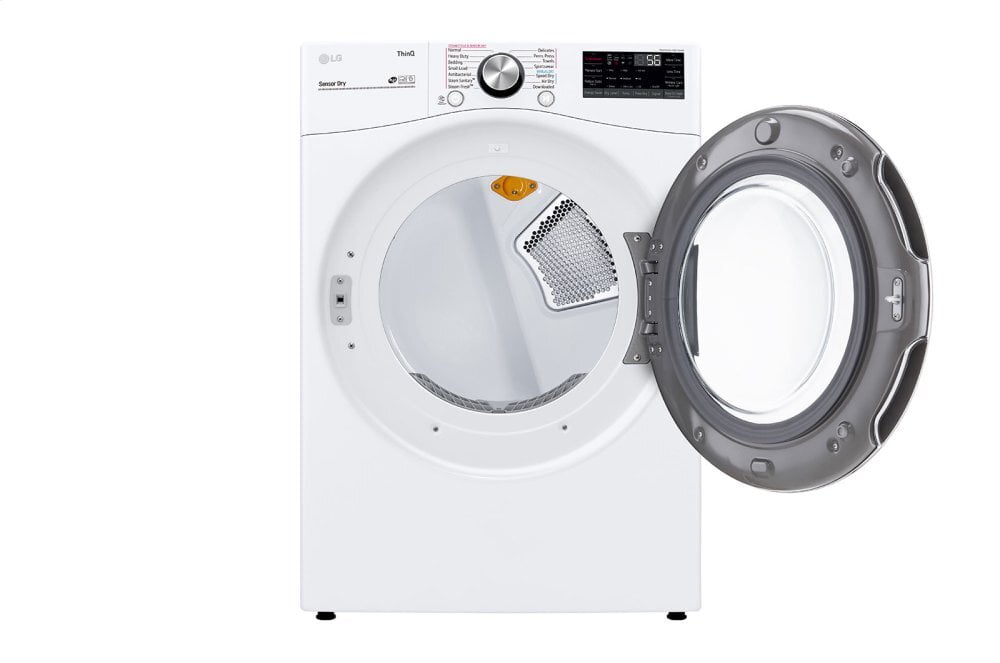 Lg DLEX4200W 7.4 Cu. Ft. Ultra Large Capacity Smart Wi-Fi Enabled Front Load Electric Dryer With Turbosteam™ And Built-In Intelligence