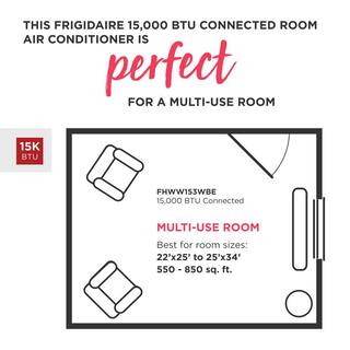 Frigidaire 15100 BTU Connected Window-Mounted Room Air Conditioner in White FHWW153WBE