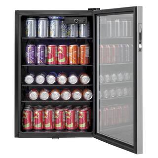 Haier 20.5 in. 150 (12 oz.) Can Beverage Cooler HEBF100BXS