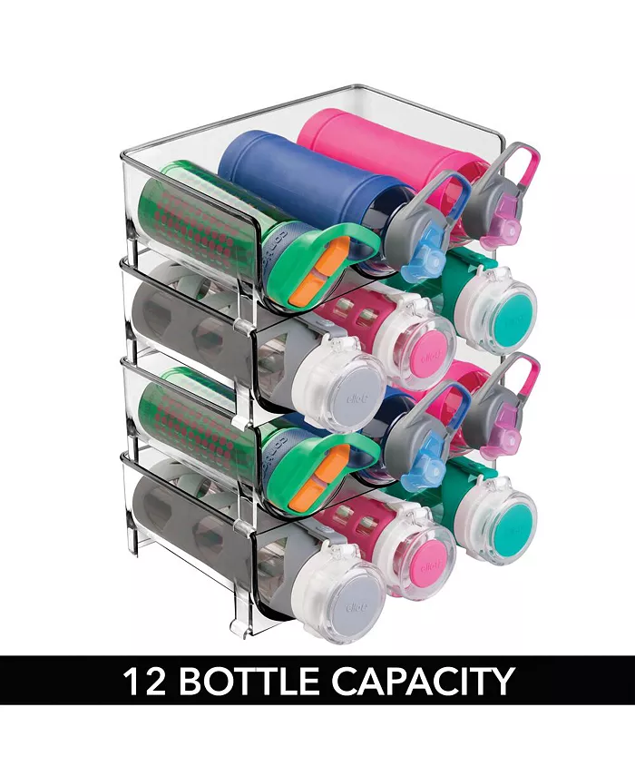 mDesign Plastic Water Bottle Storage Organizer 2 Pack