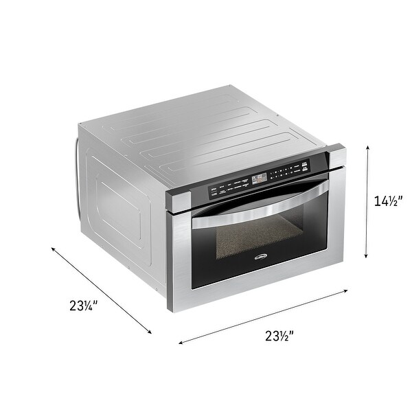 24 in. Stainless-Steel Microwave Drawer with Oven， Wall-Mounted with Flat Bottom，1.2 Cu. Ft. Shopping - The Best Deals on Over-the-Range Microwaves | 40725111