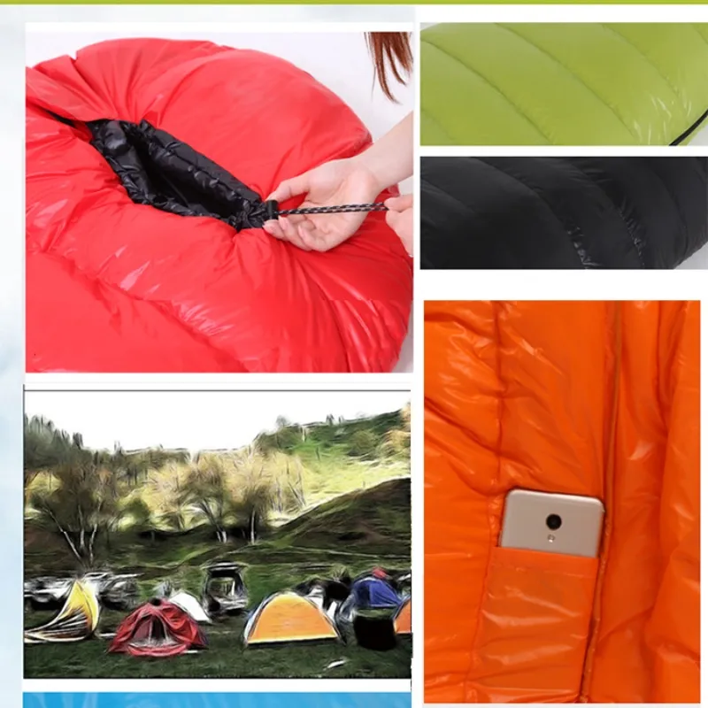 Wholesale sleeping bag outdoor camping drop shaped outdoor sleeping bag sleep sack bondage