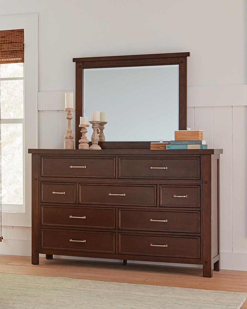 Barstow 9-drawer Rectangular Dresser Pinot Noir