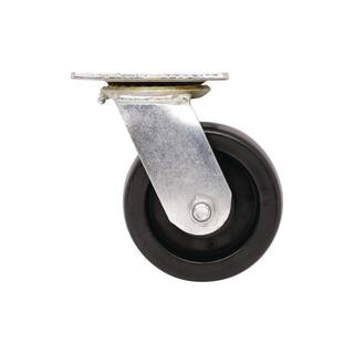 Shepherd 5 in. Black Polypropylene and Steel Swivel Plate Caster with 500 lb. Load Rating 9388