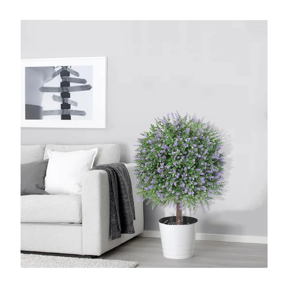 6.3 Wedding Supplies UV Resistant Faked Plants with Pot Artificial Small Tree Leaf Bonsai for Home Decor