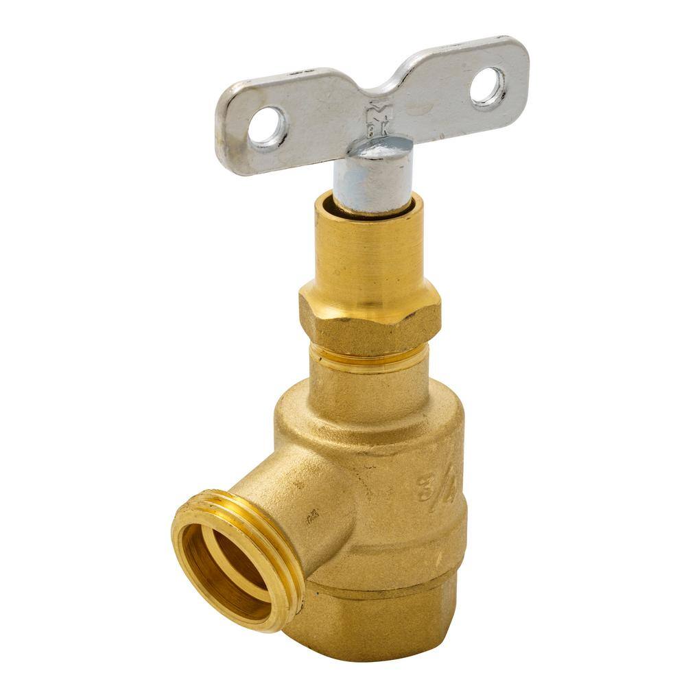 Everbilt 34 in. Brass Bent Nose Loose Key Garden Valve 108-134EB