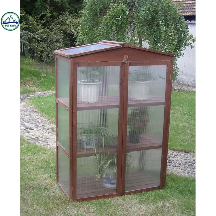 Chinese Fir wood frame Garden Greenhouses for Garden Supplies