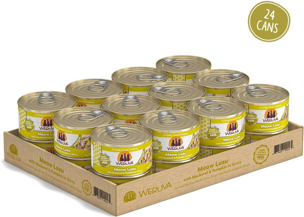 Weruva Meow Luau with Mackerel and Pumpkin Grain-Free Canned Cat Food