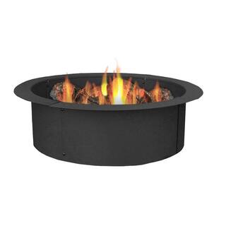 Sunnydaze Decor 27 in. Round Steel Wood Burning Fire Pit Kit NB-FPR101