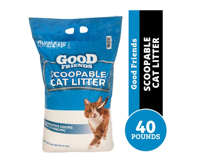 Good Friends Scoopable Cat Litter， 40 lb. Bag