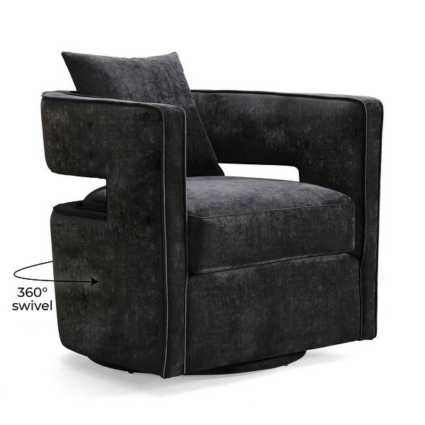 Kennedy Velvet Upholstered Swivel Chair