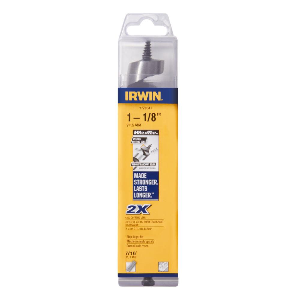 IRWIN WELDTEC SHIP AUGER 1-1/8 X 7.5