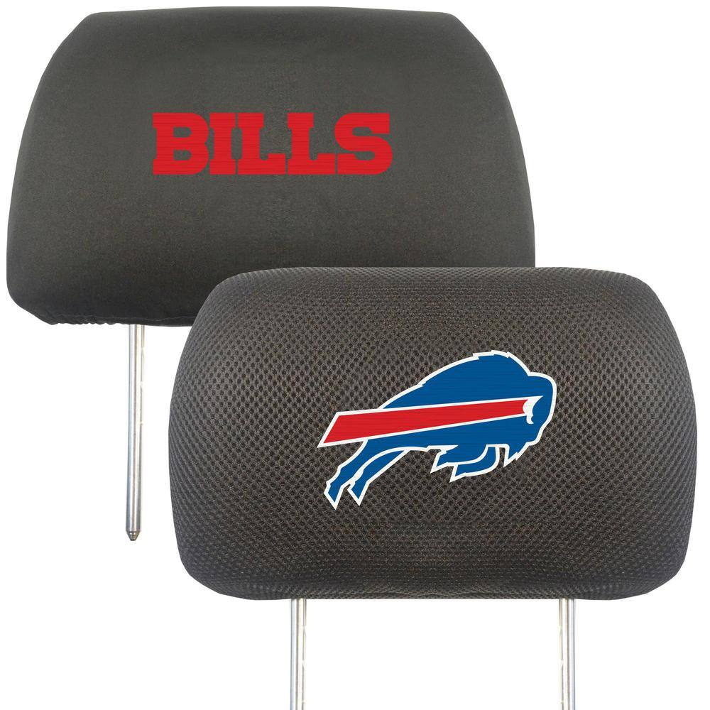 FANMATS NFL Buffalo Bills Black Embroidered Head Rest Cover Set (2-Piece) 12491