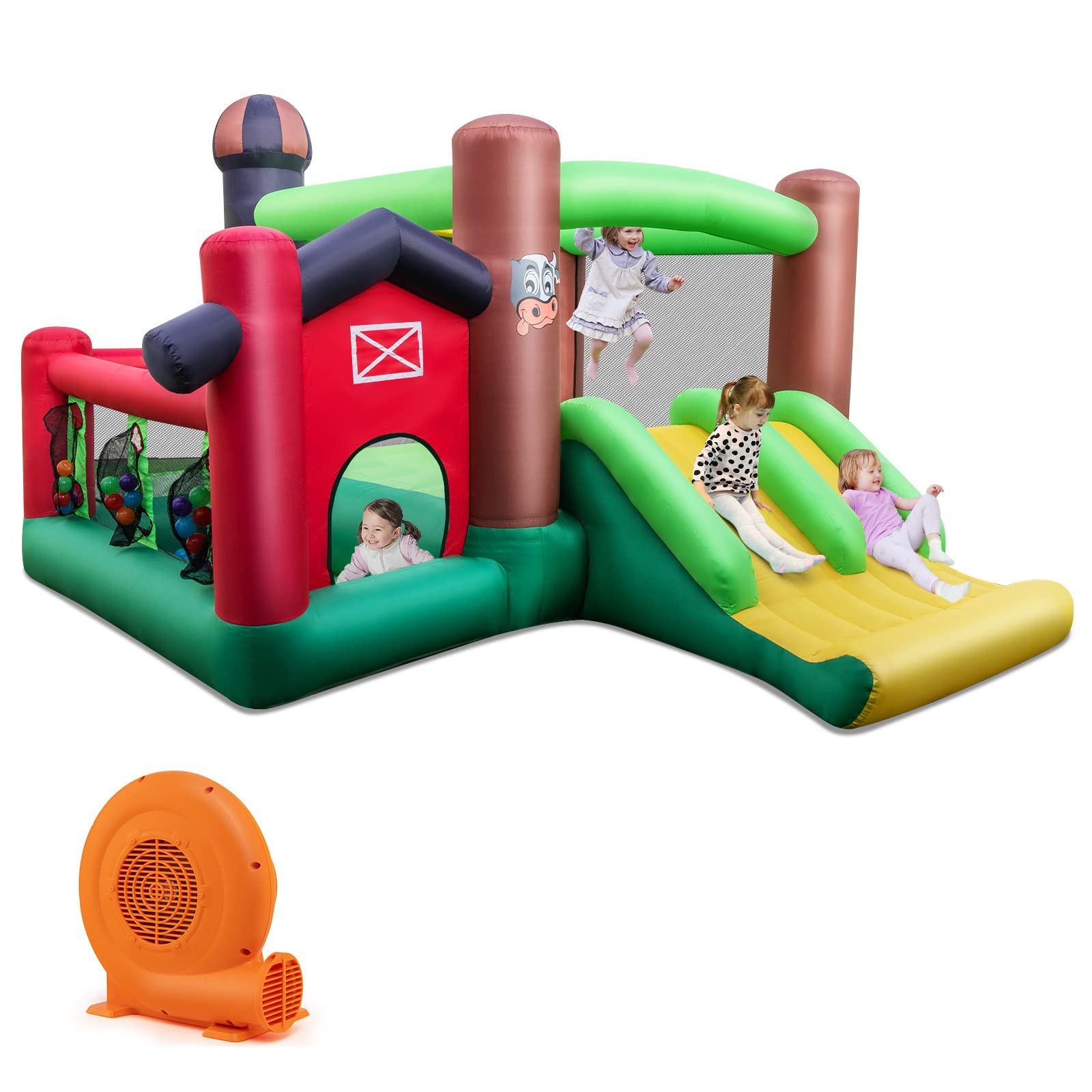 Costzon Inflatable Bounce House, Bouncy House for Kids Indoor Outdoor Party