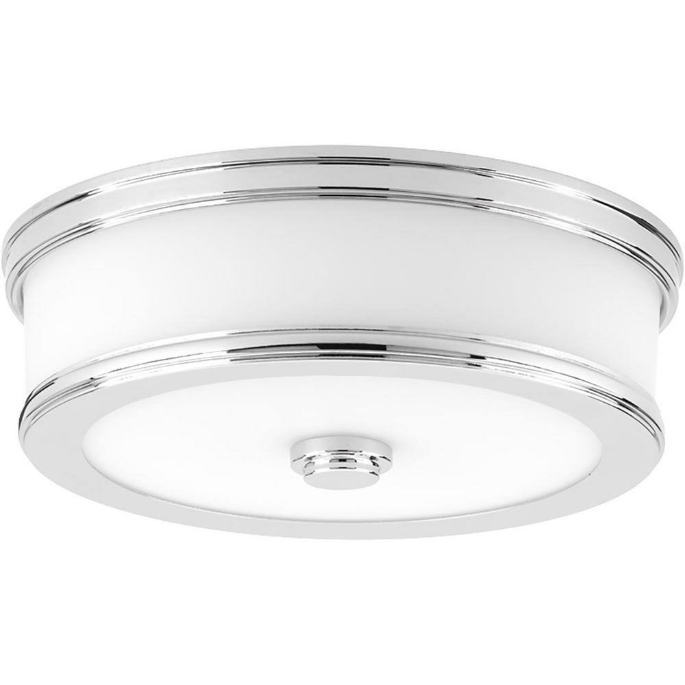 Progress Lighting Bezel LED Collection 17-Watt Polished Chrome Integrated LED Flush Mount P350085-015-30