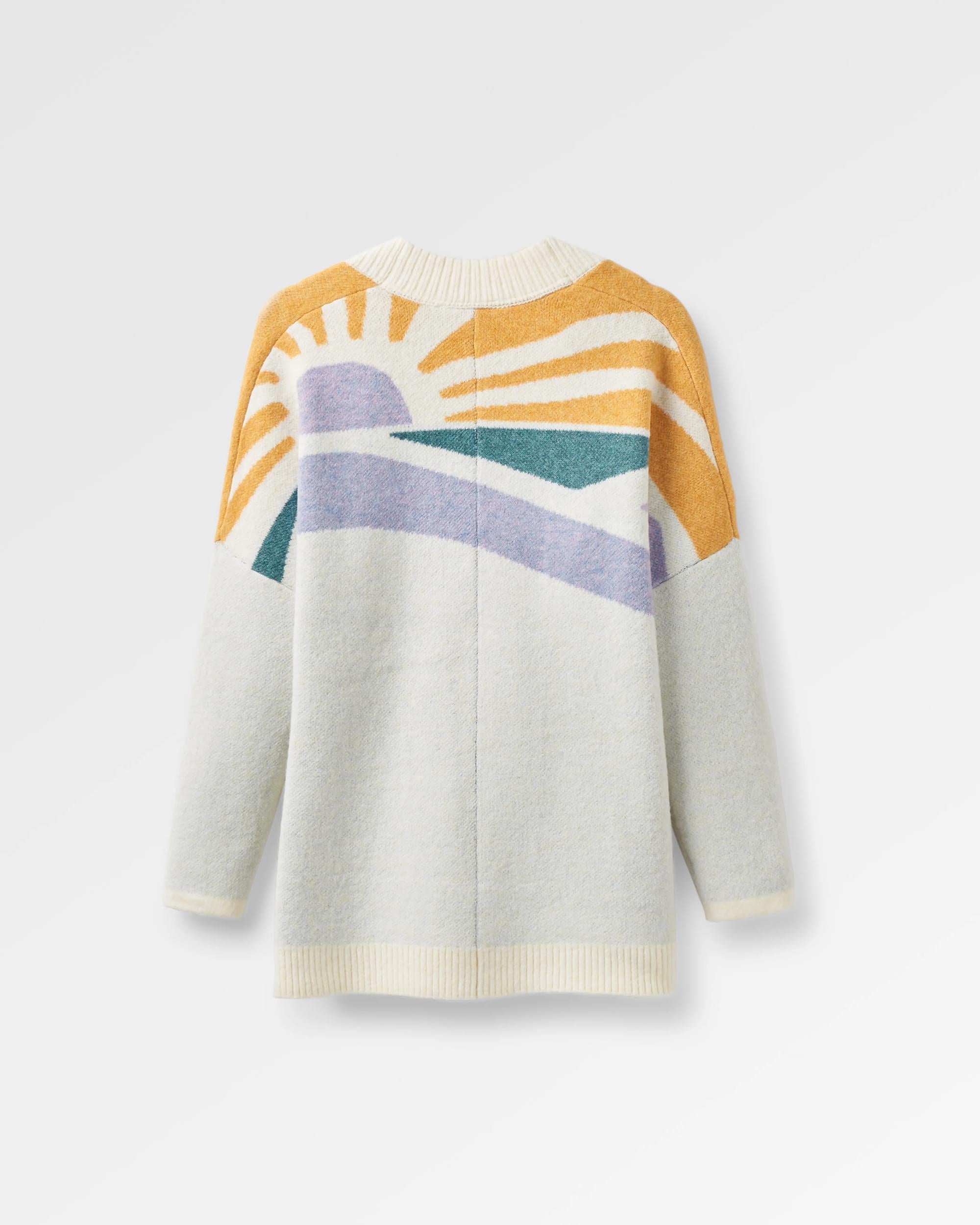 Sunsets Recycled Knitted Cardigan - Marshmallow