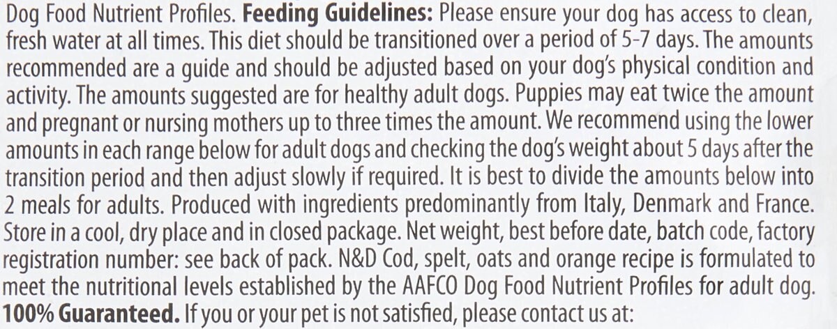 Farmina NandD Ocean Codfish and Orange Ancestral Grain Mini Adult Dry Dog Food