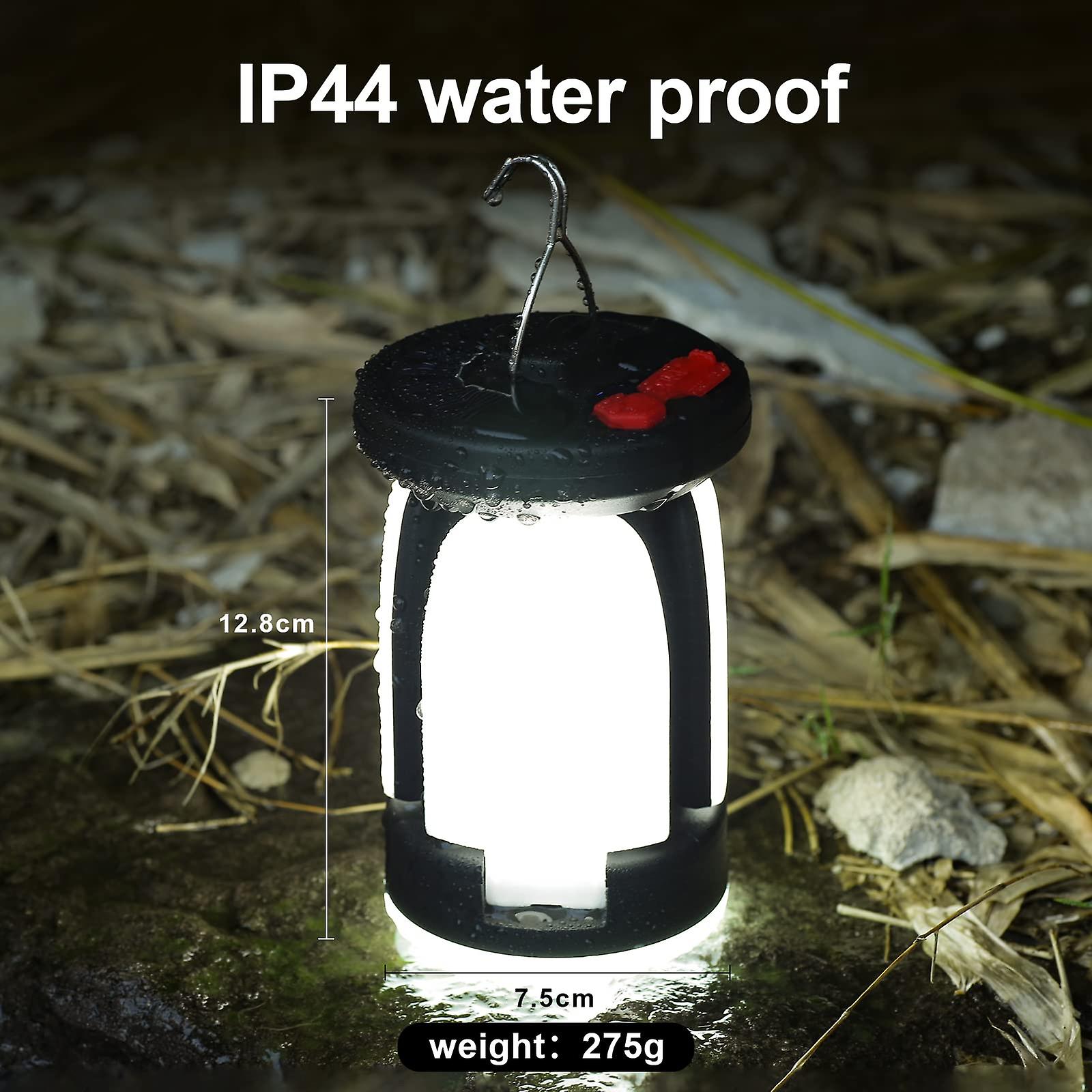 High Power Solar Led Camping Lantern Rechargeable 4500mah 1000lm Emergency Power Bank Foldable 6 Light Modes For Camping Fishing