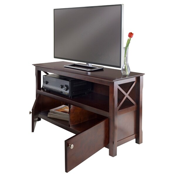 Xola TV Stand， Cappuccino - 44.02 x 15.94 x 24.02 inches