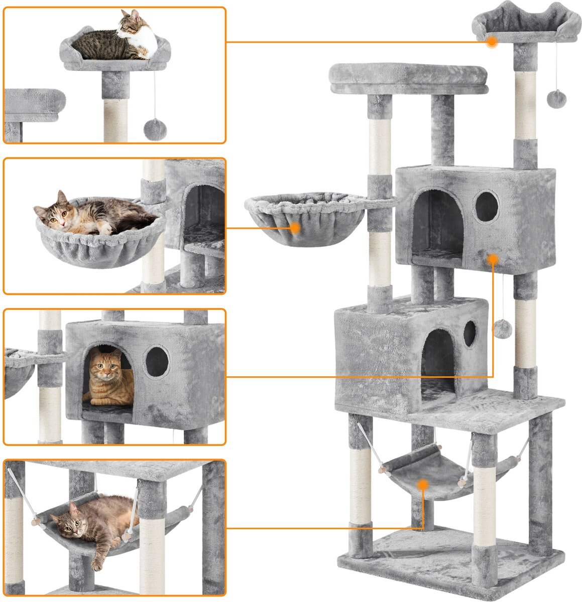 Yaheetech 73-in Multi-Level Cat Tree