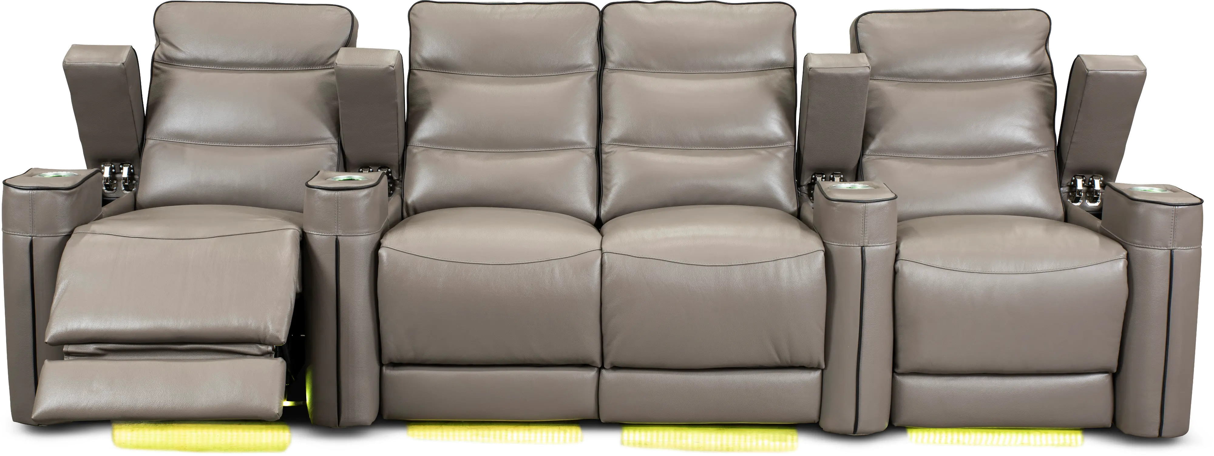 Beckett Leather-Match 3-Piece Home Theater Seating