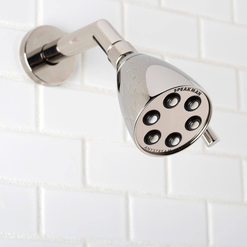 Speakman 3-Spray 2.8 in. Single Wall Mount Fixed Adjustable Shower Head in Polished Nickel S-2252-PN