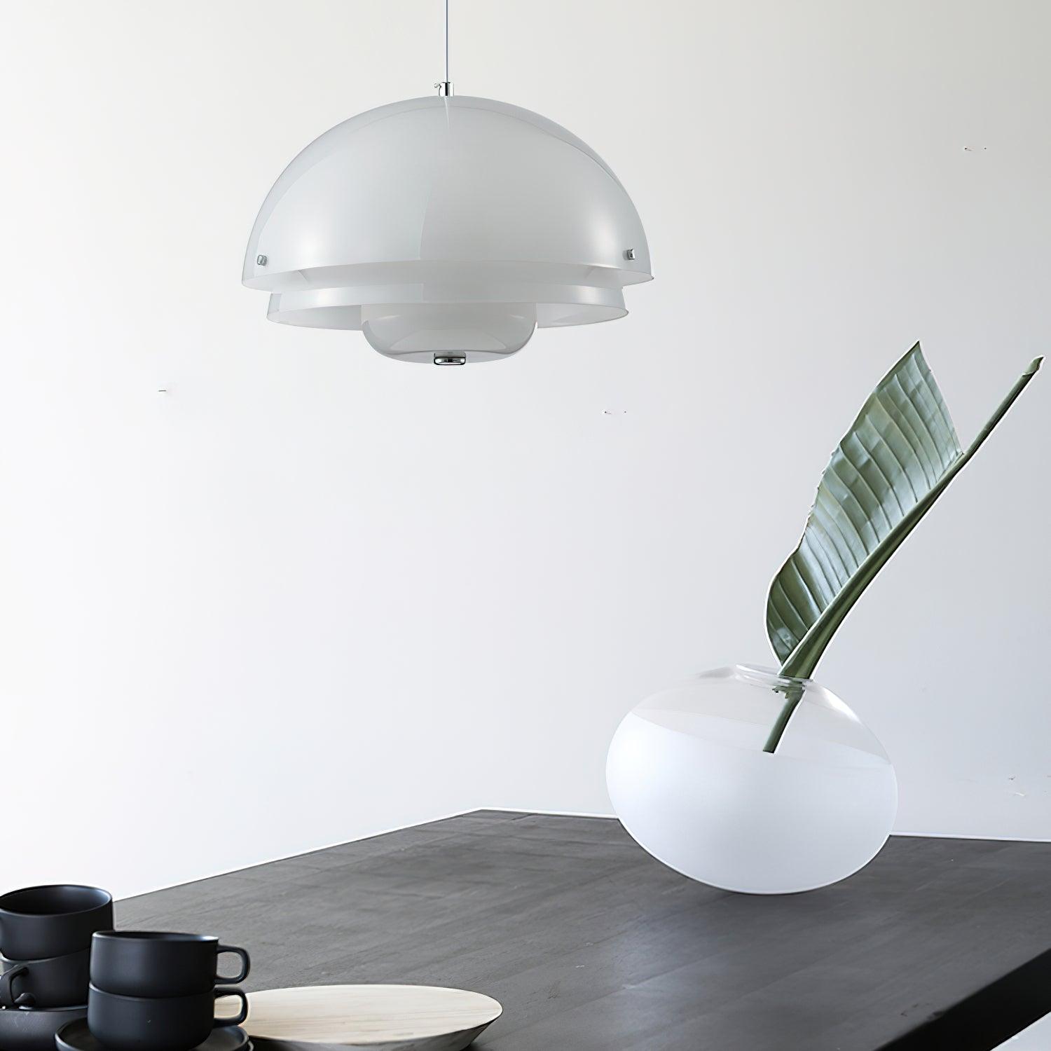 Milk White Layer Pendant Lamp