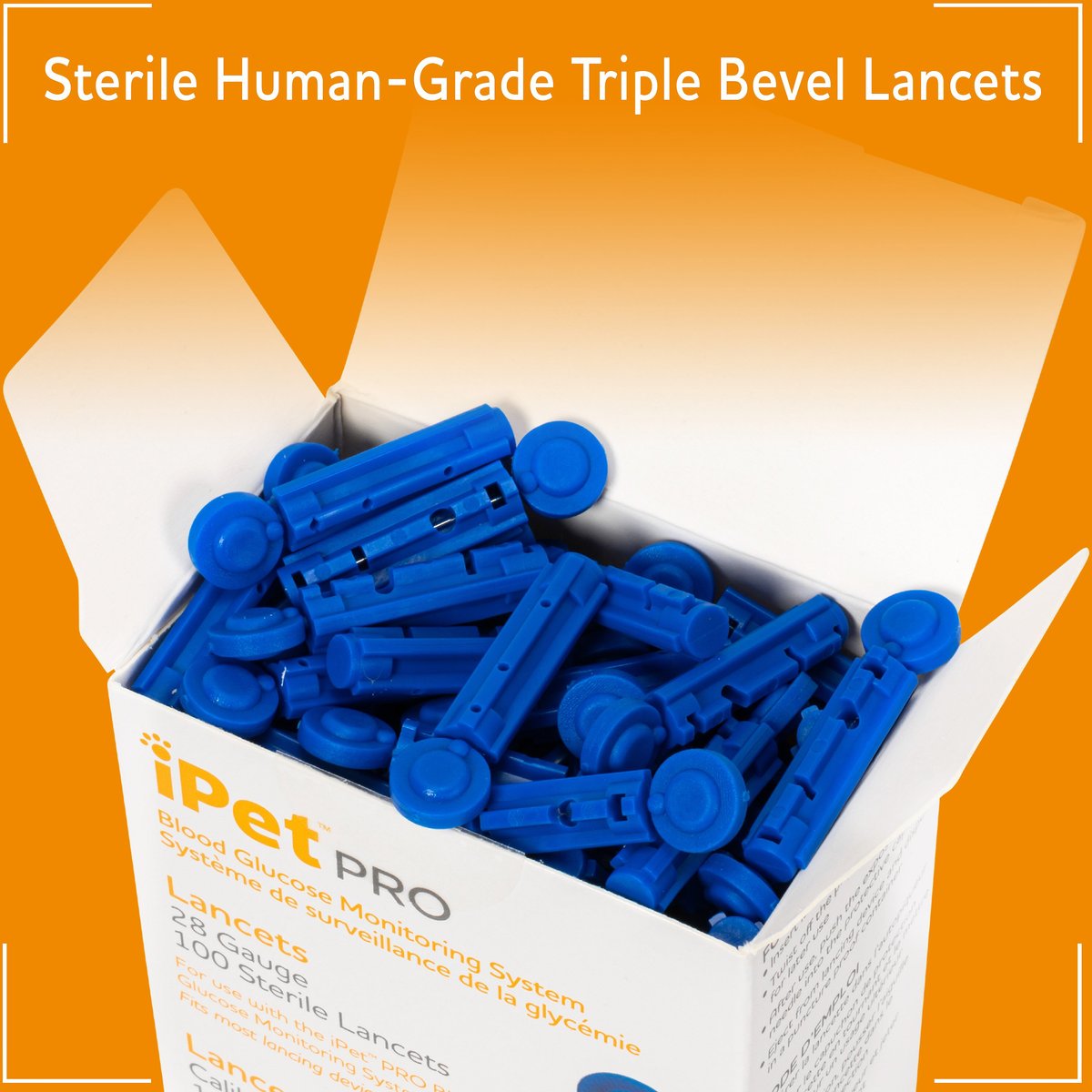 iPet PRO Ulti-Thin Sterile Lancets for Dogs and Cats， 28-Gauge