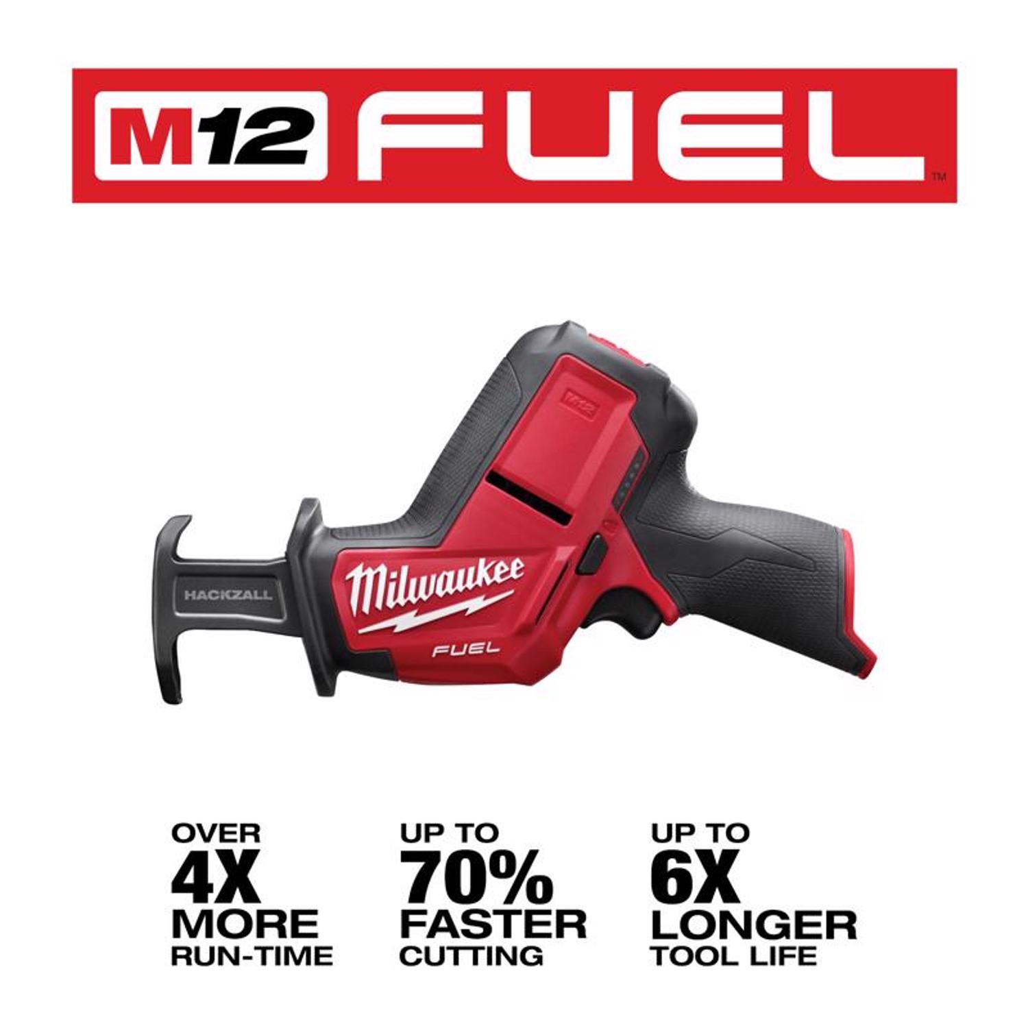 MW M12 Fuel Hackzall 12 V Cordless Brushless Reciprocating Saw Tool Only