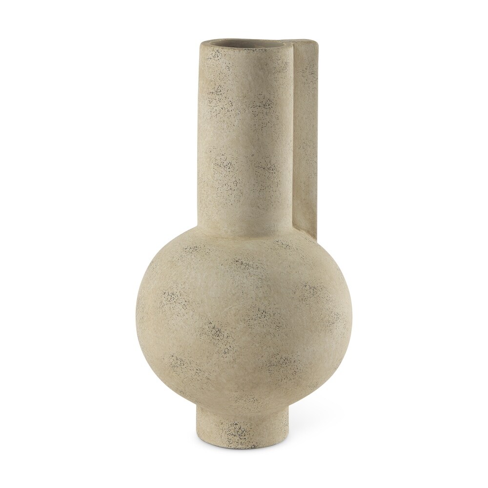 Sariah Beige Ceramic Vase (13\