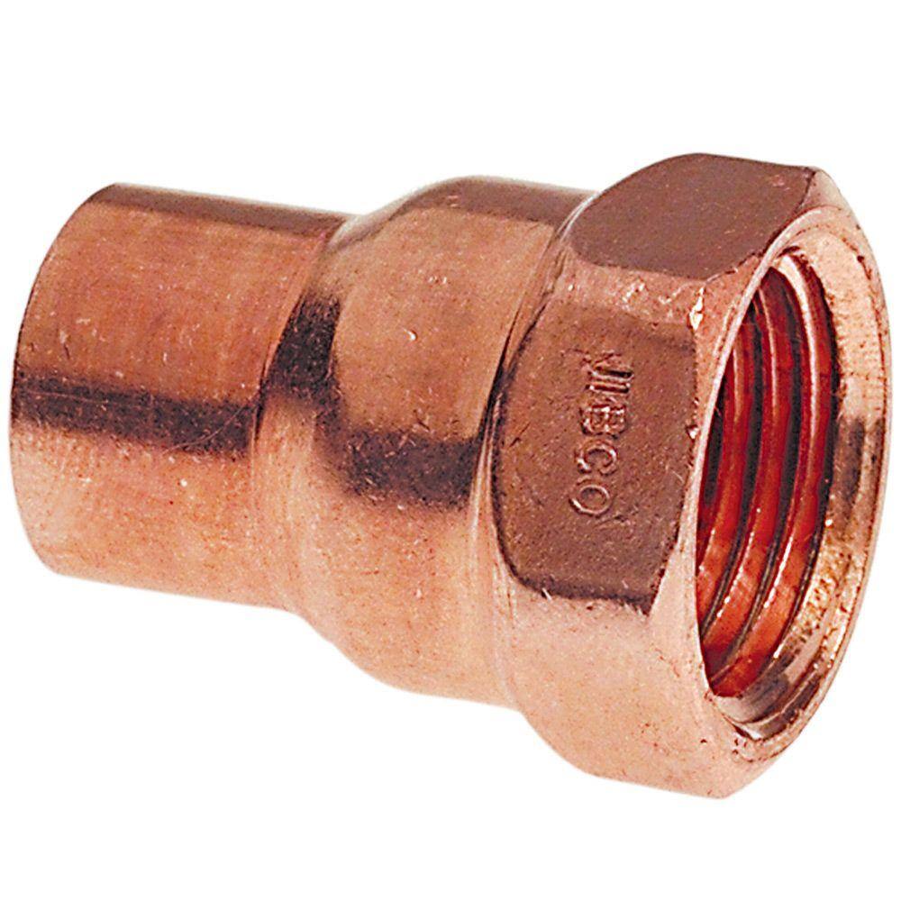 Everbilt 12 in. Copper Pressure Cup x FIP Female Adapter Fitting C603HD12