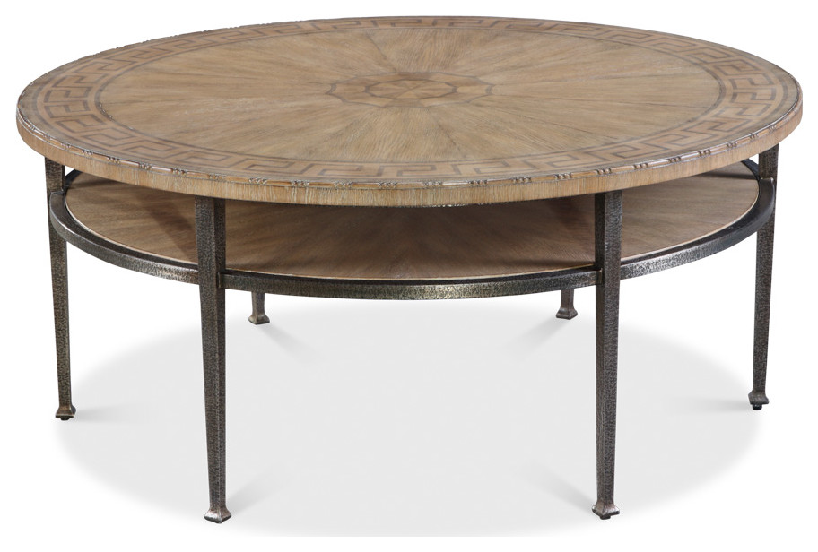 Greek Key Cocktail Table   Industrial   Coffee Tables   by Sarreid Ltd  Houzz