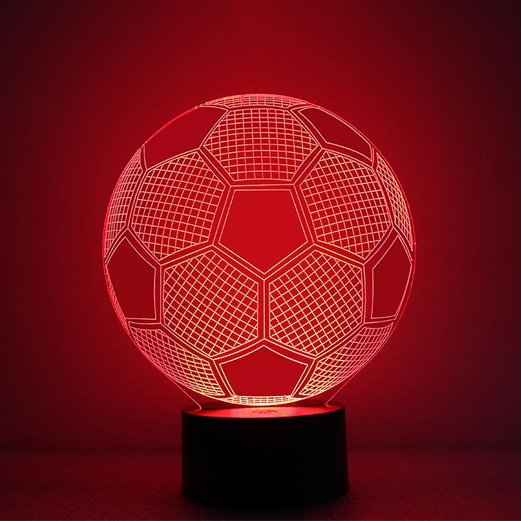 Football 3d Night Light  Colorful Night Light， Button Usb To Get Power Creative Gift Smart Home Led Small